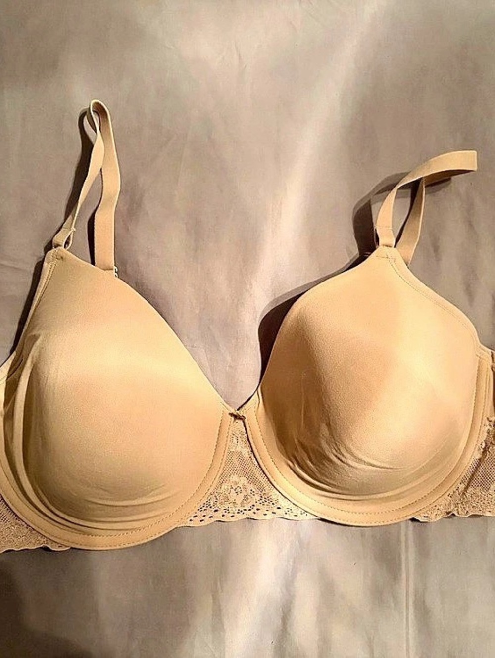 Natori Feathers Contour Plunge Bra Beige 34DD